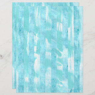 Variegated Stripes Teal Turquoise Scrapbook Paper