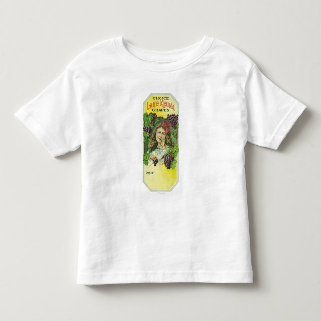 Variety Choice Lake Keuka Grapes Label Toddler T-shirt (Front)