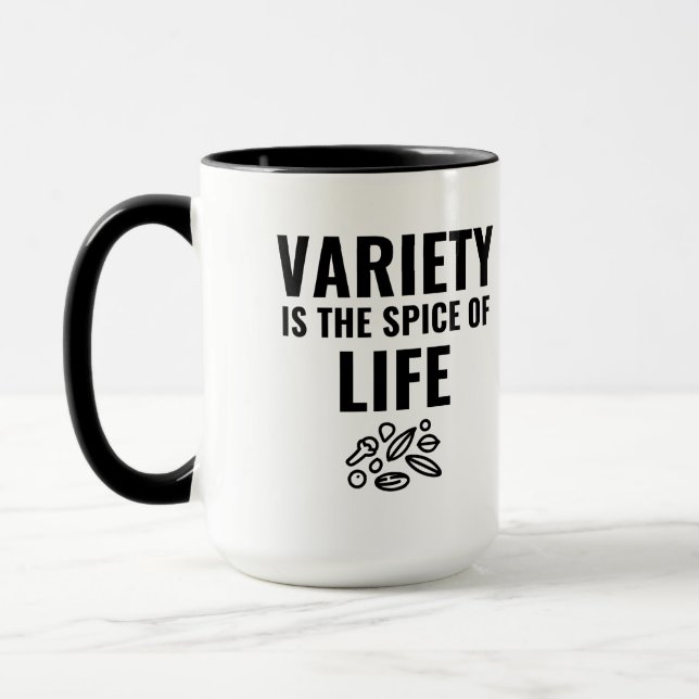Variety is the spice of life mug (Left)
