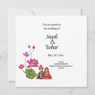 Variety model wedding invitation 