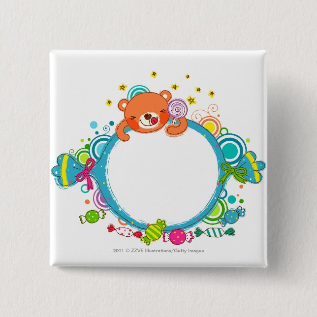 Variety of candies button (Front)