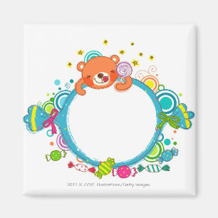 Variety of candies magnet