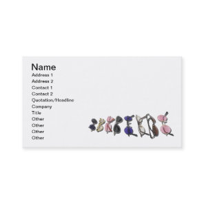 Variety of Colorful Glasses Business Card