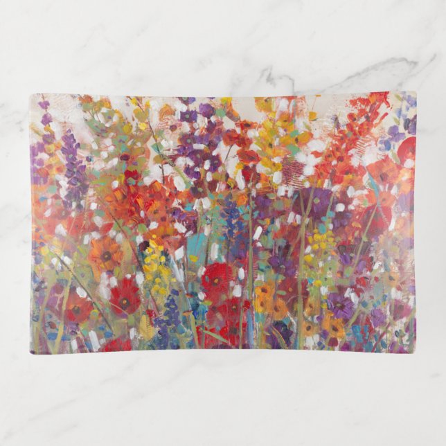Variety of Flowers Trinket Tray (Front)