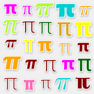 Variety of Greek Letter Pi (π) Math Symbols Sticker