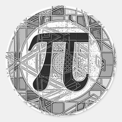 Variety of Pi Day Symbols Rounds Classic Round Sticker