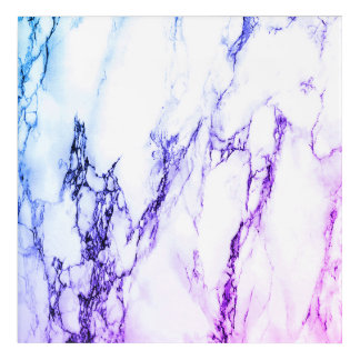 Variety of Purples and Blueish  Vein Marble Look Acrylic Print