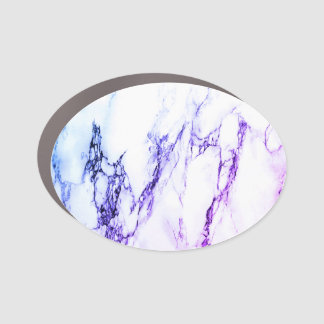 Variety of Purples and Blueish  Vein Marble Look Car Magnet