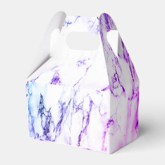 Variety of Purples and Blueish  Vein Marble Look Favor Boxes
