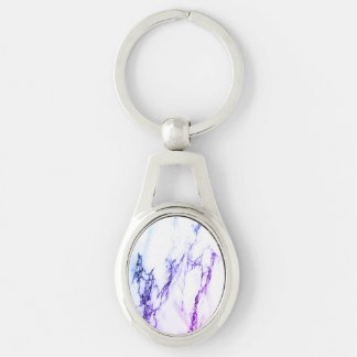 Variety of Purples and Blueish Vein Marble Look Keychain