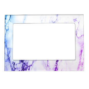 Variety of Purples and Blueish Vein Marble Look Magnetic Frame