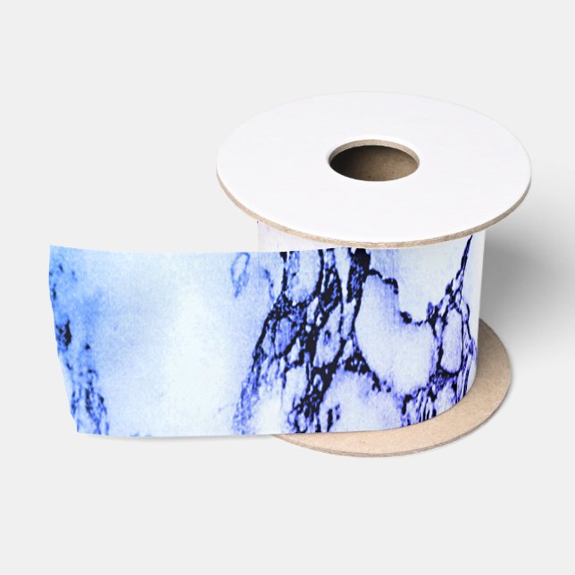 Variety of Purples and Blueish  Vein Marble Look Satin Ribbon (Spool)