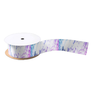 Variety of Purples and Blueish  Vein Marble Look Satin Ribbon