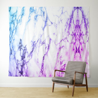 Variety of Purples and Blueish  Vein Marble Look Tapestry