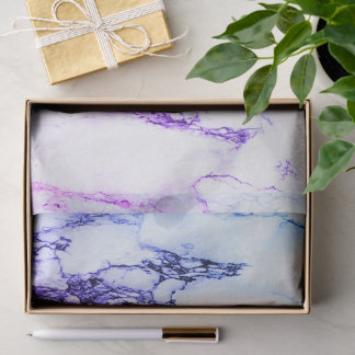 Variety of Purples and Blueish  Vein Marble Look Tissue Paper