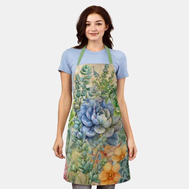 Variety Of Succulents Apron (Worn)