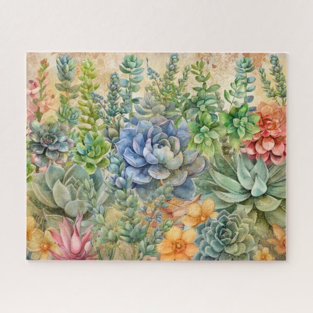 Variety Of Succulents Jigsaw Puzzle (Horizontal)