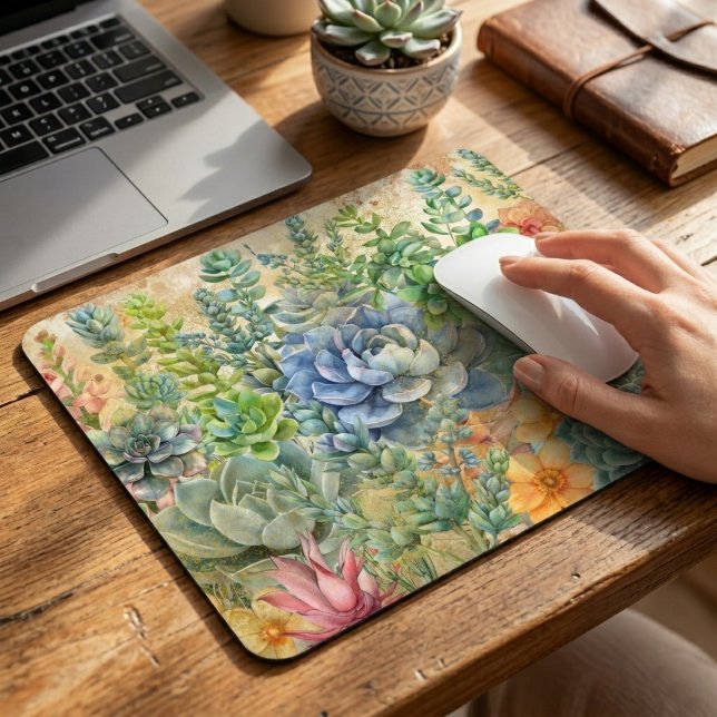 Variety Of Succulents Mouse Pad (Creator Uploaded)