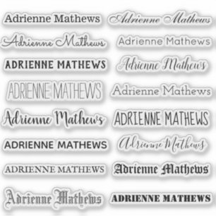 VARIETY Personalized Name Label Stickers