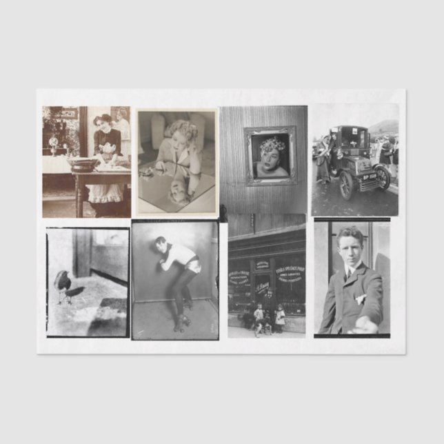 Variety Photograph Decoupage Collage  Tissue Paper (Front)