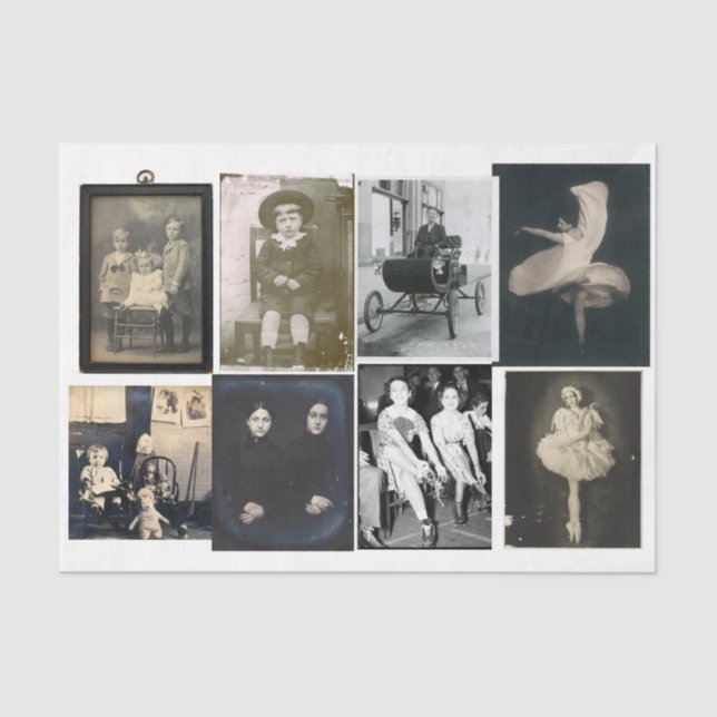 Variety Photograph Decoupage Collage  Tissue Paper (Front)