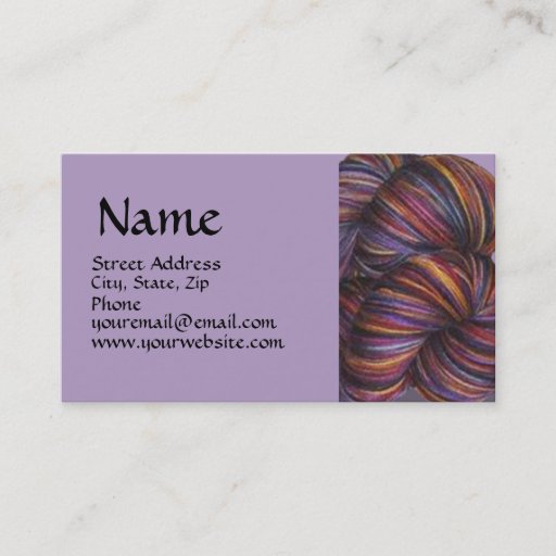 Customizable Varigated Yarn Business Card