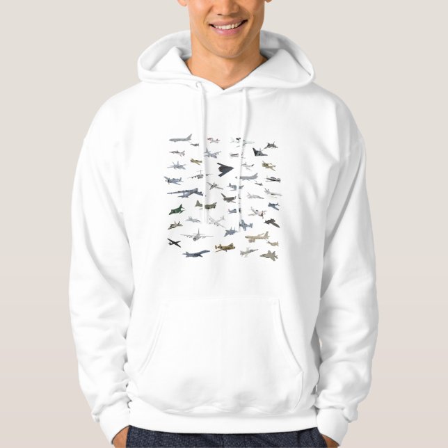 Various American Military Airplanes Hoodie (Front)