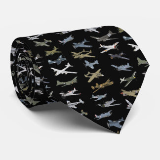 Various American WW2 Airplanes Neck Tie