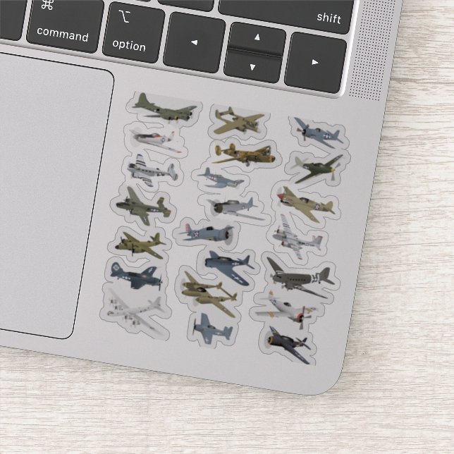 Various American WW2 Airplanes Sticker (Detail)