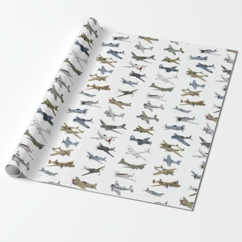 Various American WW2 Airplanes Wrapping Paper