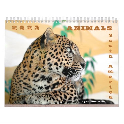 Various animals of South America Calendar