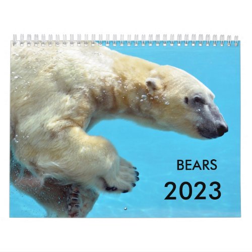 Various bears calendar