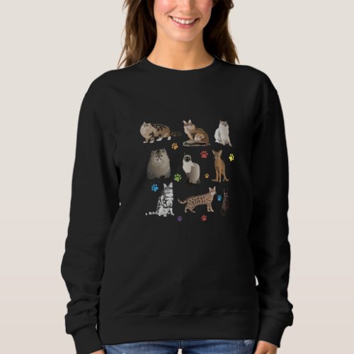 Various Beautiful Cats Sweatshirt