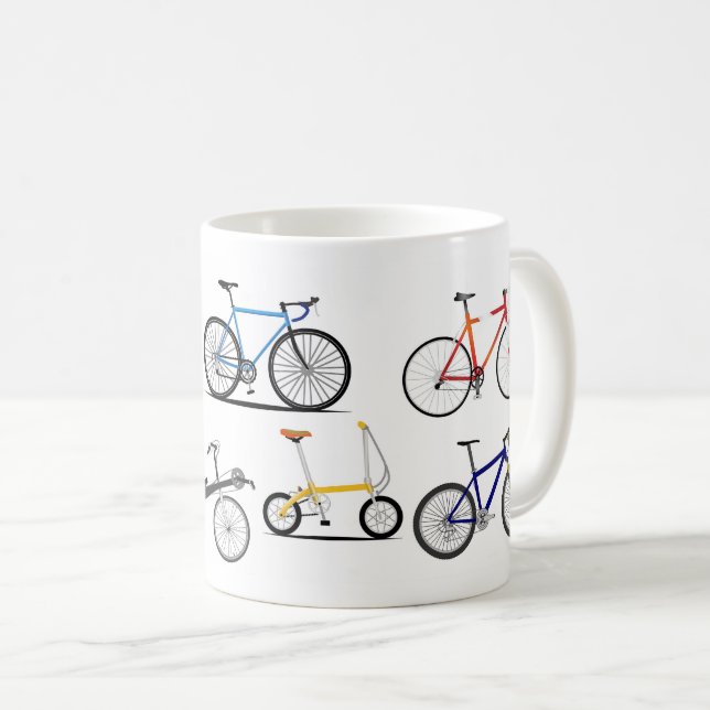 Various bicycles coffee mug (Front Right)