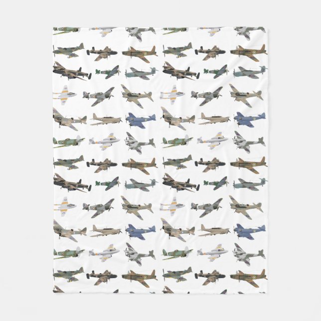 Various British WW2 Airplanes  Fleece Blanket (Front)