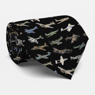 Various British WW2 Airplanes Neck Tie