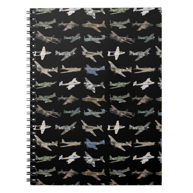 Various British WW2 Airplanes Notebook (Front)