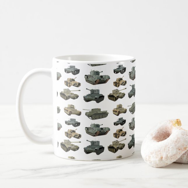 Various British WW2 Tanks Coffee Mug (With Donut)