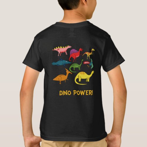 Various Cartoon Dinosaurs in Many Colors T_Shirt