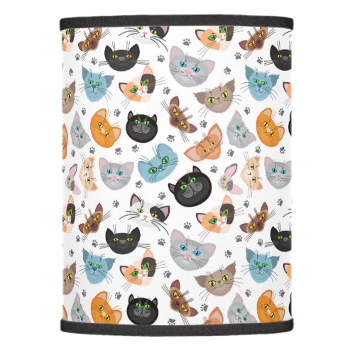 Various cat faces pattern  lamp shade