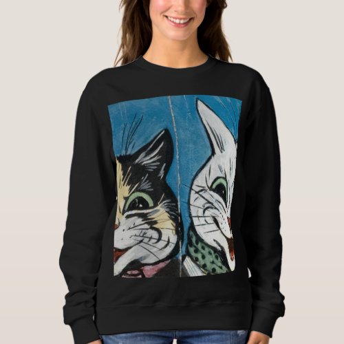 Various Cats Looking Out by Louis Wain Sweatshirt