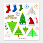 [ Thumbnail: Various Christmas Themed Symbols Sticker ]