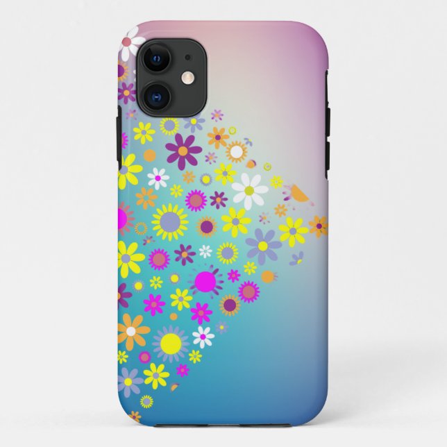 Various colored flowers iPhone Case (Back)