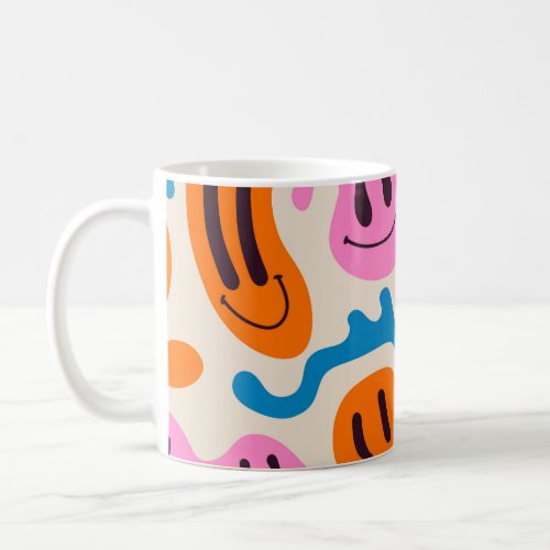 Various colorful melting smiling Faces Lava lamp Coffee Mug