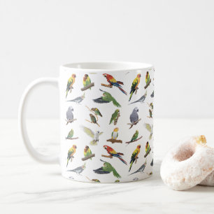 Various Colorful Parrots Coffee Mug