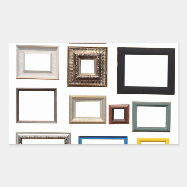 Various Colorful Picture Frames Rectangular Sticker (Front)