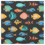 Various colorful tropical fish pattern fabric