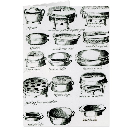 Various Cooking Vessels, 1570 Cards (Front)