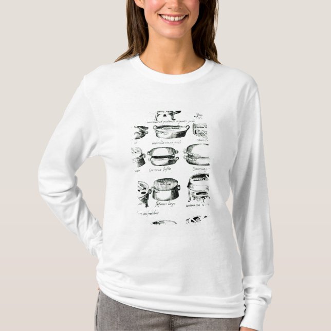 Various Cooking Vessels, 1570 T-Shirt (Front)