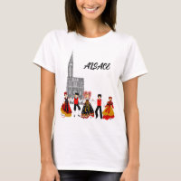 Various costumes from Alsace, France T-Shirt